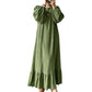 🍂 CHARME RÉTRO SANS EFFORT | Robe Longue Femme à Volants -50 %
