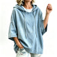 Women's Casual Loose Denim Hoodie