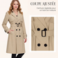 Trench-coat croisé décontracté pour femme