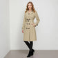Trench-coat croisé décontracté pour femme