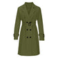 Trench-coat croisé décontracté pour femme