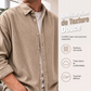 Chemise décontractée en velours côtelé à boutons pour homme