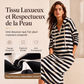 Robe sweat à capuche rayée décontractée pour femme
