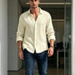 Chemise décontractée pour homme en texture gaufrée respirante