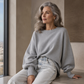 Pull-over col ras du cou pour femmes grande taille