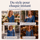 Robe ajustée pour femme avec demi-fermeture éclair et franges