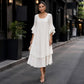 Robe d'été ample pour femme à manches volantées