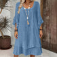 Robe d'été ample pour femme à manches volantées