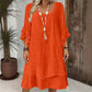 Robe d'été ample pour femme à manches volantées