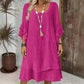 Robe d'été ample pour femme à manches volantées
