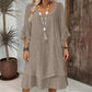 Robe d'été ample pour femme à manches volantées