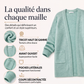Cardigan en maille décontracté pour femme, à ouverture sur le devant