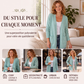 Cardigan en maille décontracté pour femme, à ouverture sur le devant