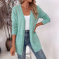Cardigan en maille décontracté pour femme, à ouverture sur le devant