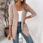 Cardigan en maille décontracté pour femme, à ouverture sur le devant