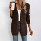 Cardigan en maille décontracté pour femme, à ouverture sur le devant