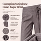 Pantalon large décontracté rayé pour femme