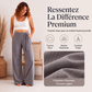 Pantalon large décontracté rayé pour femme