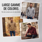 Pull à col montant et quart de zip pour homme