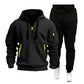 Sweat à capuche décontracté et sportif pour homme avec quart de zip