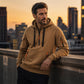 Sweat à capuche décontracté et sportif pour homme avec quart de zip