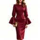 Robe fourreau élégante à col rond pour femme