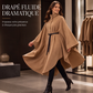 🌸 OFFRE LIMITÉE –50% ! ✨ Manteau cape élégant pour femme à col montant