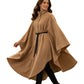 🌸 OFFRE LIMITÉE –50% ! ✨ Manteau cape élégant pour femme à col montant
