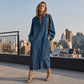 Robe chemise en jean décontractée et ample pour femme