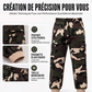 Pantalon cargo de sport camouflage à cordon de serrage pour homme