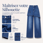 Jupe superposée pour femme sur jean en denim