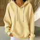 Sweat à capuche rayé à patchwork pour femme