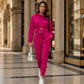 Ensemble sweat à capuche et pantalon à taille cintrée pour femme