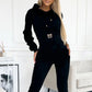 Ensemble sweat à capuche et pantalon à taille cintrée pour femme