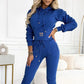 Ensemble sweat à capuche et pantalon à taille cintrée pour femme