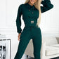 Ensemble sweat à capuche et pantalon à taille cintrée pour femme