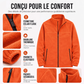 Veste chaude à col montant et fermeture éclair pour homme