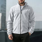 Veste chaude à col montant et fermeture éclair pour homme