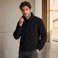 Veste chaude à col montant et fermeture éclair pour homme