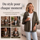 Cardigan en maille à manches à volants pour femme