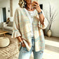 Cardigan en maille à manches à volants pour femme