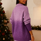 ✨ Pull à manches longues en maille brillante pour femme