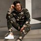 Ensemble sweat à capuche chaud et pantalon camouflage pour homme