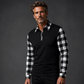 Chemise décontractée à manches longues et demi-zip pour homme