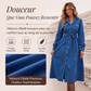 🌸 OFFRE LIMITÉE –50% ! ✨ Robe chemise mi-longue en velours côtelé pour femme avec ceinture