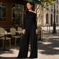 🌸 OFFRE LIMITÉE –50% ! ✨ Combinaison pantalon large à épaules dénudées pour femme