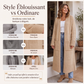 Cardigan long en maille à col ouvert pour femme
