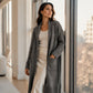 Cardigan long en maille à col ouvert pour femme