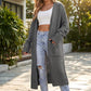 Cardigan long en maille à col ouvert pour femme