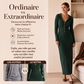 Robe longue à capuche en maille côtelée pour femme